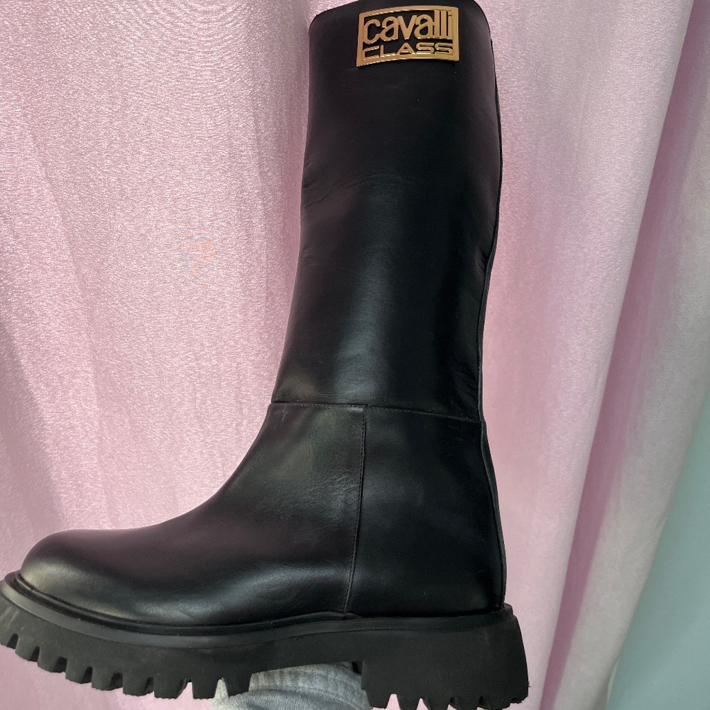 Cavalli Class Leather Boots